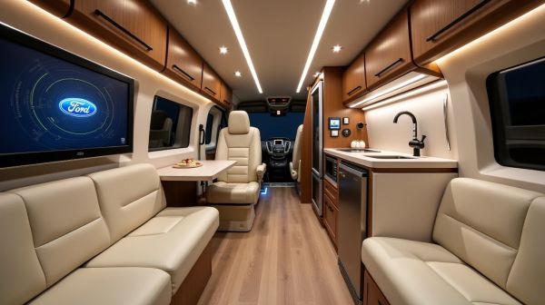 Ford transit custom aménagé : confort et modularité sur mesure